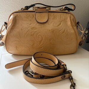 Patricia Nash Tan Embossed Crossbody Bag